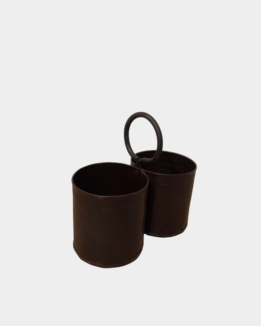 Vintage Dual Metal Pot Planter