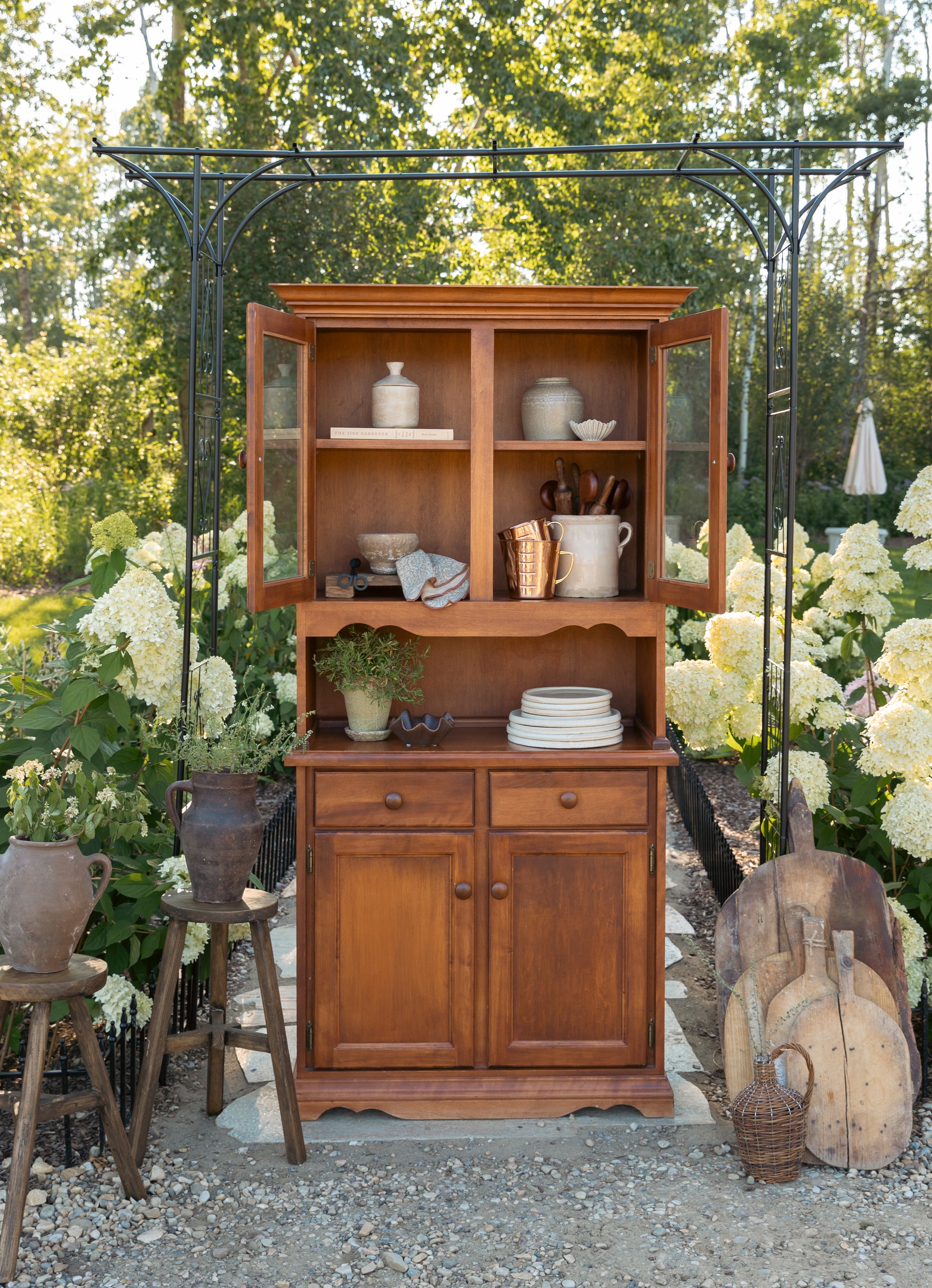 Cement Travertine Cannister