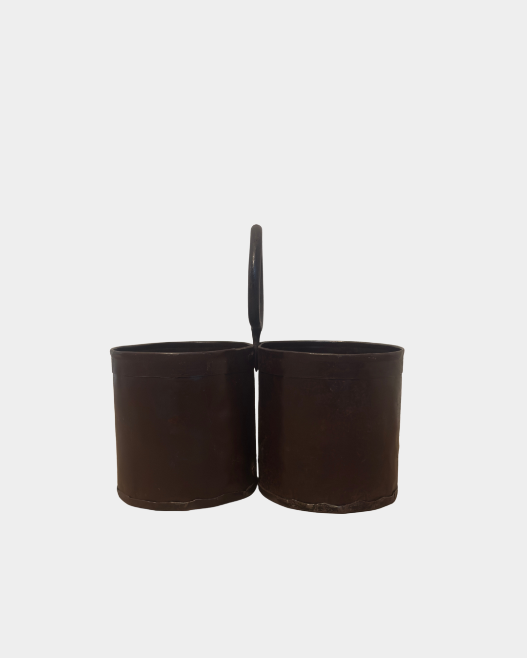 Vintage Dual Metal Pot Planter