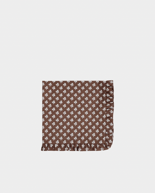 Chocolate Ruffle Napkins S/4